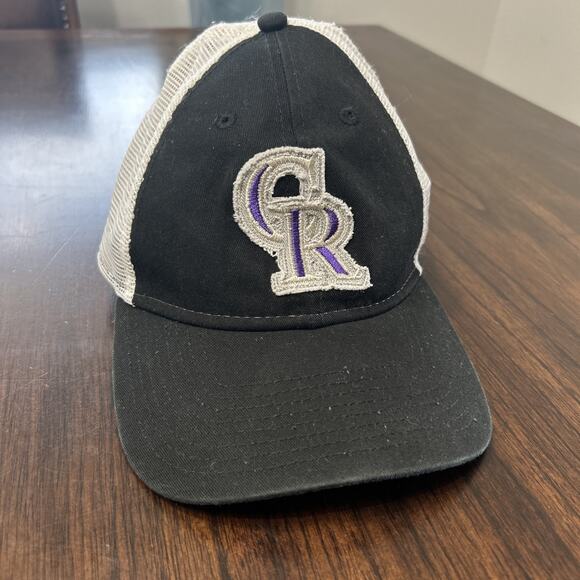 Colorado Rockies Hat New Era 9Forty Baseball Cap Snapback Black FrontTrucker MLB - Picture 1 of 7
